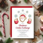 かわいいクリスマスクッキー交換パーティー 招待状