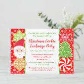 かわいいクリスマスクッキー交換パーティー 招待状 (スタンド正面)