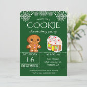 かわいいクリスマスクッキー作りパーティーの招待状 招待状 (スタンド正面)
