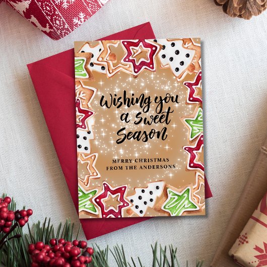 かわいいクリスマスクッキー シーズンカード