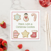 かわいいクリスマスクッキー スタンダードランチョンナプキン (インサイチュ)