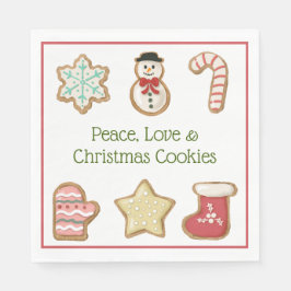 かわいいクリスマスクッキー スタンダードランチョンナプキン