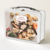 かわいいクリスマスクッキー メタルランチボックス (正面)