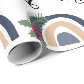 かわいいクリスマスクリスマスホリデーウィンターパインギフト ラッピングペーパー (ロールコーナー)