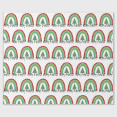 かわいいクリスマスクリスマスホリデーギフト ラッピングペーパー (フラット)