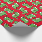 かわいいクリスマスクリスマス恐竜ラッピング紙 ラッピングペーパー (角)