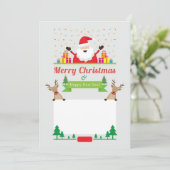 かわいいクリスマスグリーティングカード 招待状 (スタンド正面)