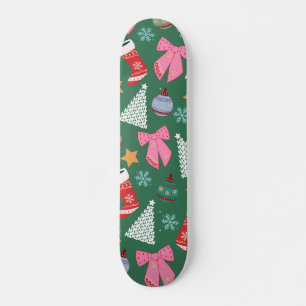 かわいいクリスマスグリーン スケートボード