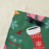 かわいいクリスマスグリーン ビーチタオル (インサイチュ)