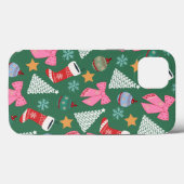 かわいいクリスマスグリーン Case-Mate iPhoneケース (裏面 (横))