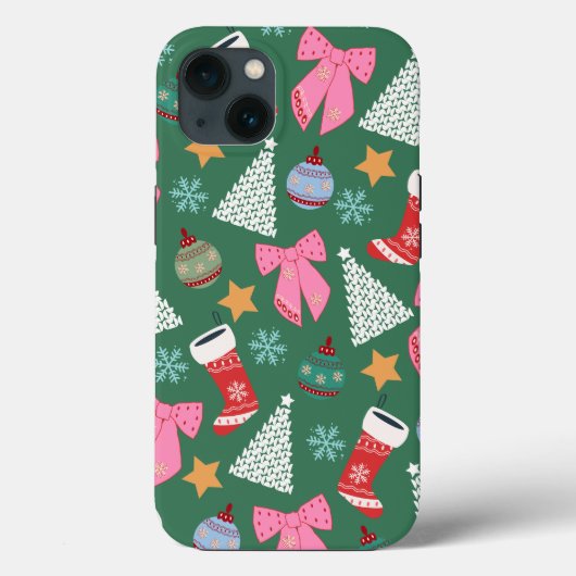 かわいいクリスマスグリーン Case-Mate iPhoneケース (裏面)