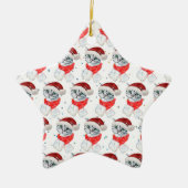 かわいいクリスマスグレータブビーキャットウォーター セラミックオーナメント (正面)