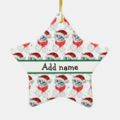 かわいいクリスマスグレータブビーキャットウォーター セラミックオーナメント (裏面)