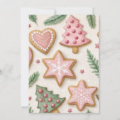 かわいいクリスマスケーキのホリデーパーティー 招待状 (裏面)