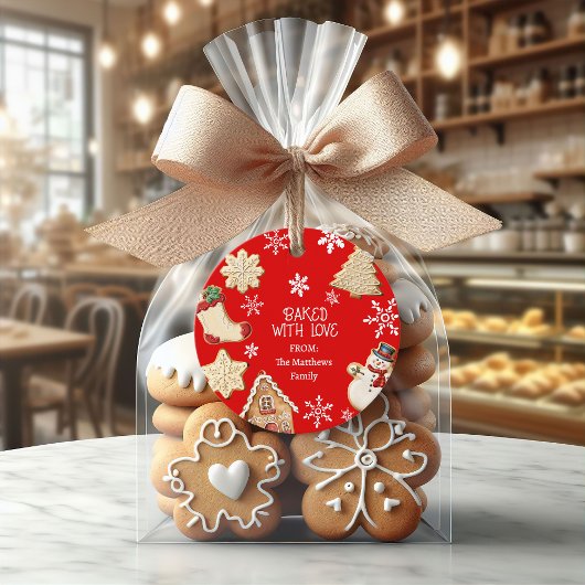 かわいいクリスマスコッキーのスイートトリートギフトタグ フェイバータグ