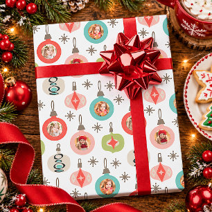 かわいいクリスマスコラージュ写真 ラッピングペーパー