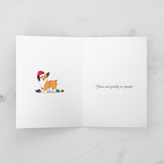 かわいいクリスマスコルギドッグ シーズンカード (内部)