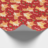 かわいいクリスマスコルギ ラッピングペーパー (角)