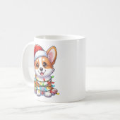 かわいいクリスマスコーギーマグ コーヒーマグカップ (正面左)