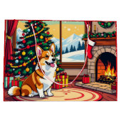かわいいクリスマスコーギー ラージペーパーバッグ (裏面)