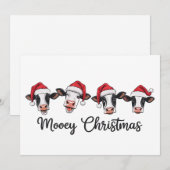 かわいいクリスマスコー モーイ クリスマスハイランドカウ シーズンカード (正面/裏面)