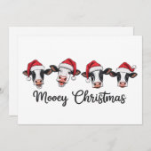 かわいいクリスマスコー モーイ Xmas 牝牛ハイランド・キャトル シーズンカード (正面/裏面)