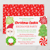 かわいいクリスマスコOKIE交換パーティー 招待状 (正面/裏面)