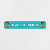 かわいいクリスマスサボテン子供の名前の防水ラベル ラベル (デザイン1)