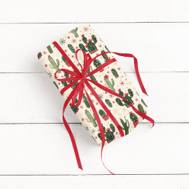 かわいいクリスマスサボテン | デザート ラッピングペーパー