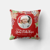 かわいいクリスマスサンタのヘルパー写真 クッション (裏面)