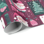 かわいいクリスマスサンタクロースのパターン ラッピングペーパー (ロールコーナー)