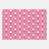 かわいいクリスマスサンタクロースの漫画 ラッピングペーパーシート (正面3)