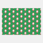 かわいいクリスマスサンタクロースの漫画 ラッピングペーパーシート (正面2)