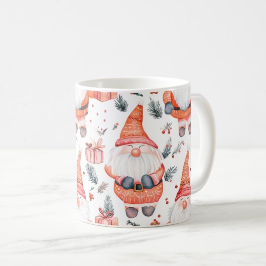 かわいいクリスマスサンタクロース コーヒーマグカップ (正面右)