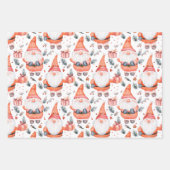 かわいいクリスマスサンタクロース ラッピングペーパーシート (正面2)