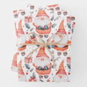 かわいいクリスマスサンタクロース ラッピングペーパーシート (インサイチュ)