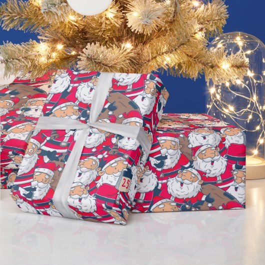 かわいいクリスマスサンタクロース ラッピングペーパー (クリスマス)