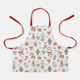 かわいいクリスマスサンタジンジャーマンルドルフ エプロン