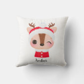 かわいいクリスマスサンタトナカイの頭 クッション (裏面)