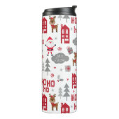 かわいいクリスマスサンタトナカイ冬の休日 タンブラー (回転左)