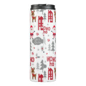 かわいいクリスマスサンタトナカイ冬の休日 タンブラー (裏面)