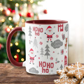かわいいクリスマスサンタトナカイ冬の休日 マグカップ
