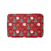 かわいいクリスマスサンタトナカイ |クリスマス休暇 バスマット (正面)