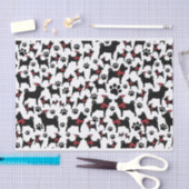 かわいいクリスマスサンタドッグ 薄葉紙 (クラフト)