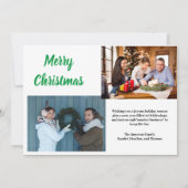 かわいいクリスマスサンタフォトカード 招待状 (裏面)