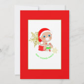 かわいいクリスマスサンタベビーベビーシャワービンゴゲーム 招待状 (裏面)