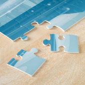 かわいいクリスマスサンタ、そりとトナカイ ジグソーパズル (側面)