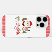 かわいいクリスマスサンタ&トナカイ Case-Mate iPhoneケース (裏面 (横))
