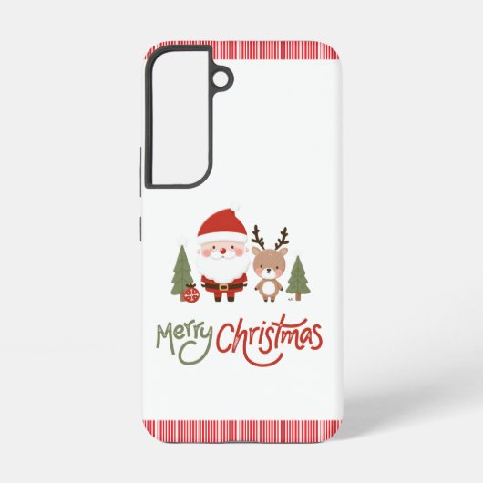 かわいいクリスマスサンタ&トナカイ SAMSUNG GALAXYケース (裏面)