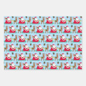 かわいいクリスマスサンタ ラッピングペーパーシート (正面)